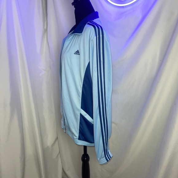 NWT ADIDAS Women’s Tech Mesh Jacket in Altitude/Solid Blue Sz.XL - Picture 4 of 12